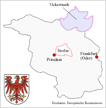 Karte Uckermark